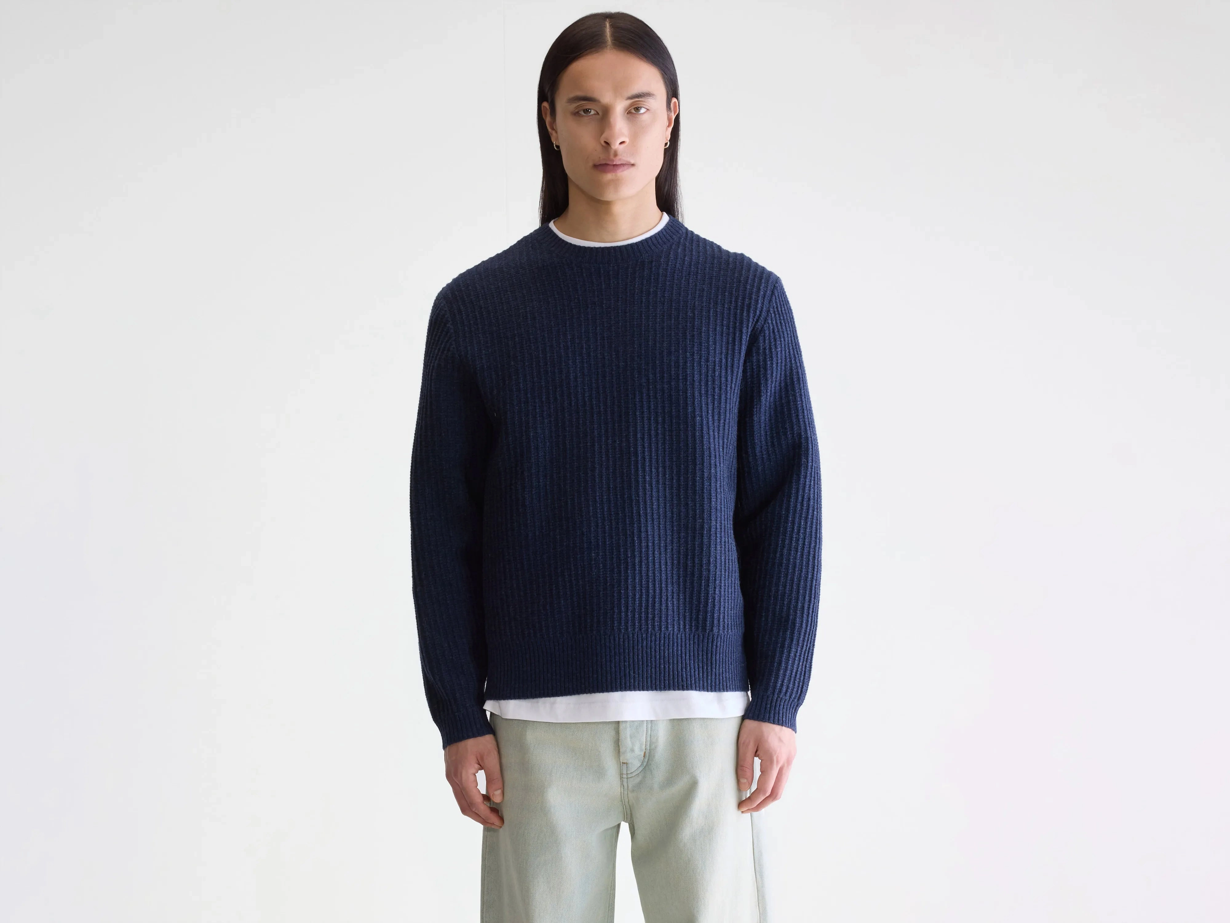 Geivyn crewneck sweater (252 / M / INK) luxe feel