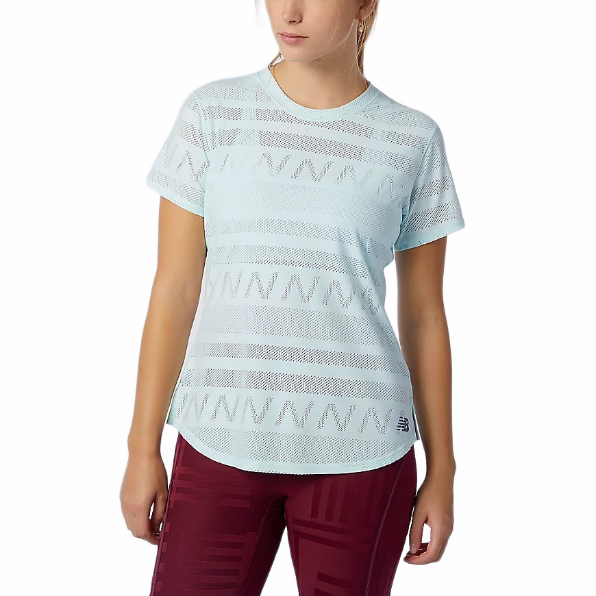 Women's Q Speed Jacquard Short Sleeve Fresh and Cool Eco Friendly Material