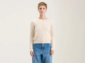Transitional Layer LowCarbon Footprint Textile Datti angora-blend sweater (242 / W / PARCHEMIN)