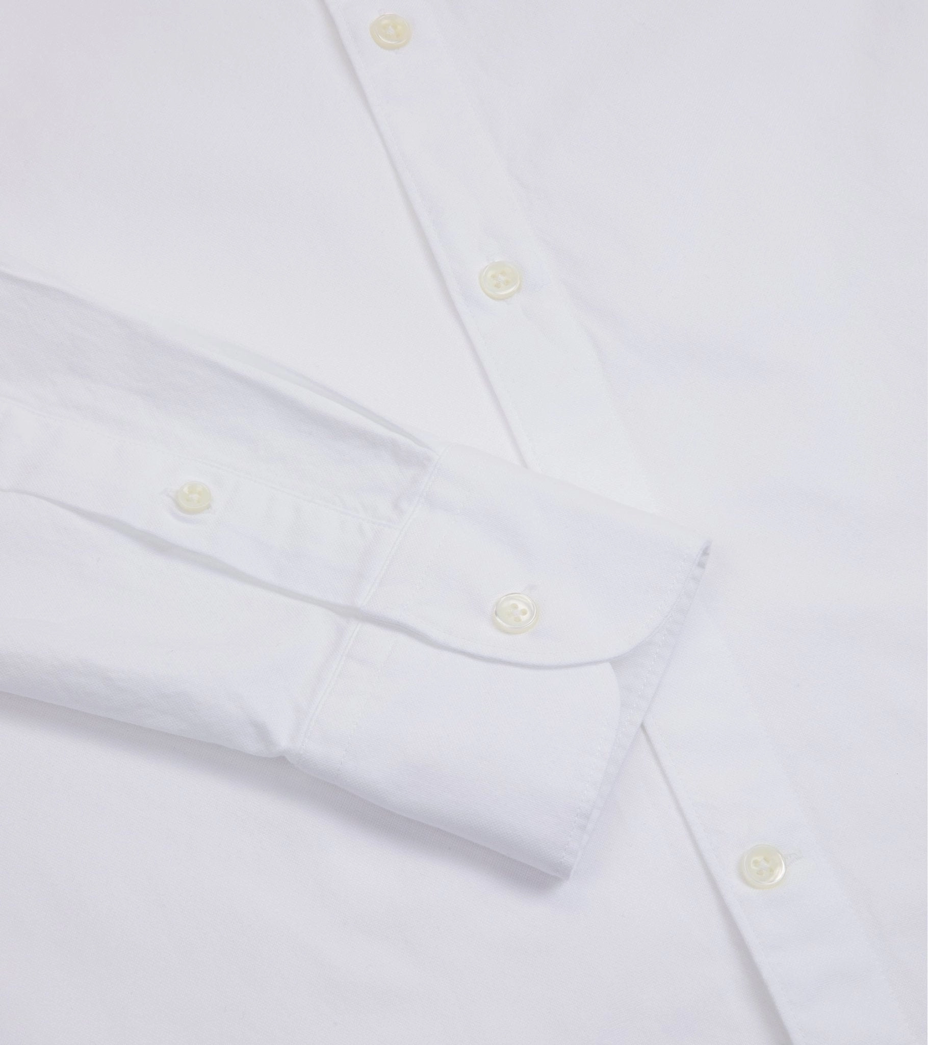 Pure Cotton Athletic Cut Trunk Austin Cotton Oxford Shirt: White