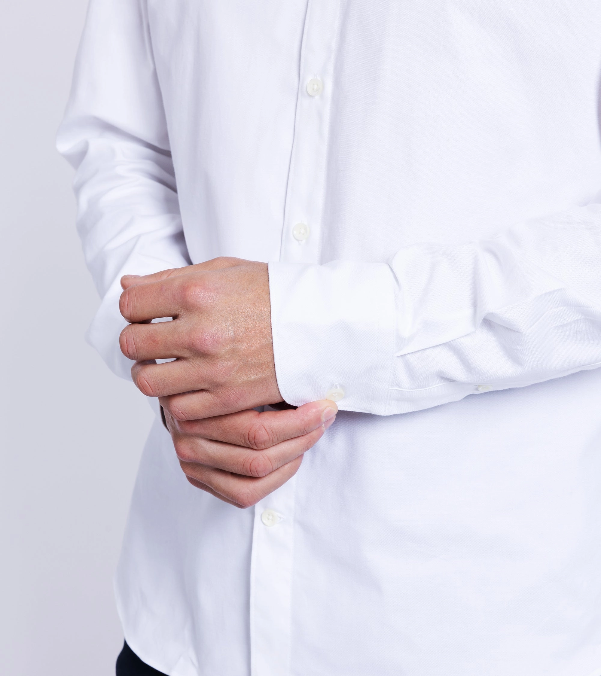 Tailored Cuffs Trunk Austin Cotton Oxford Shirt: White