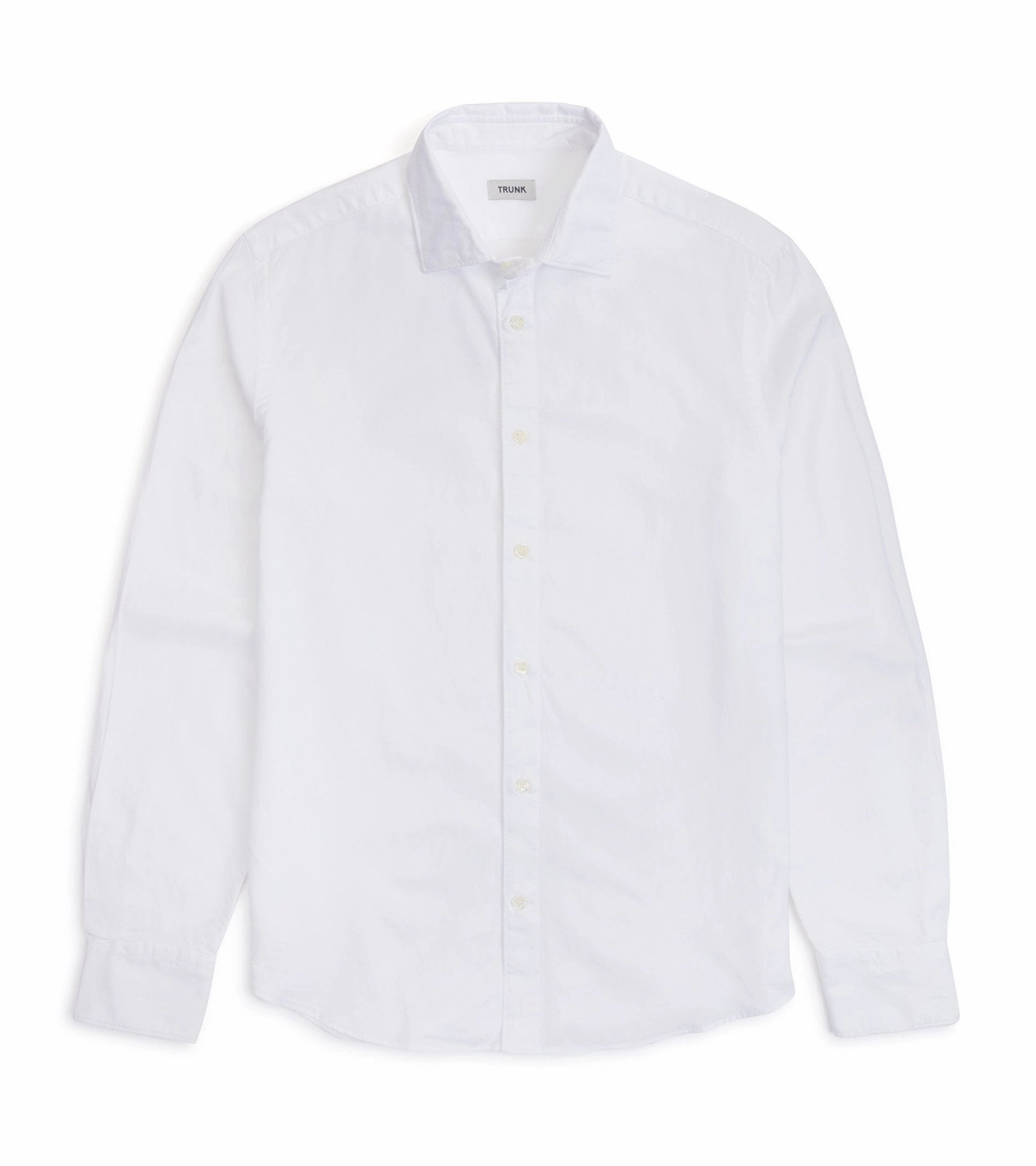 Trunk Austin Cotton Oxford Shirt: White Modern Look