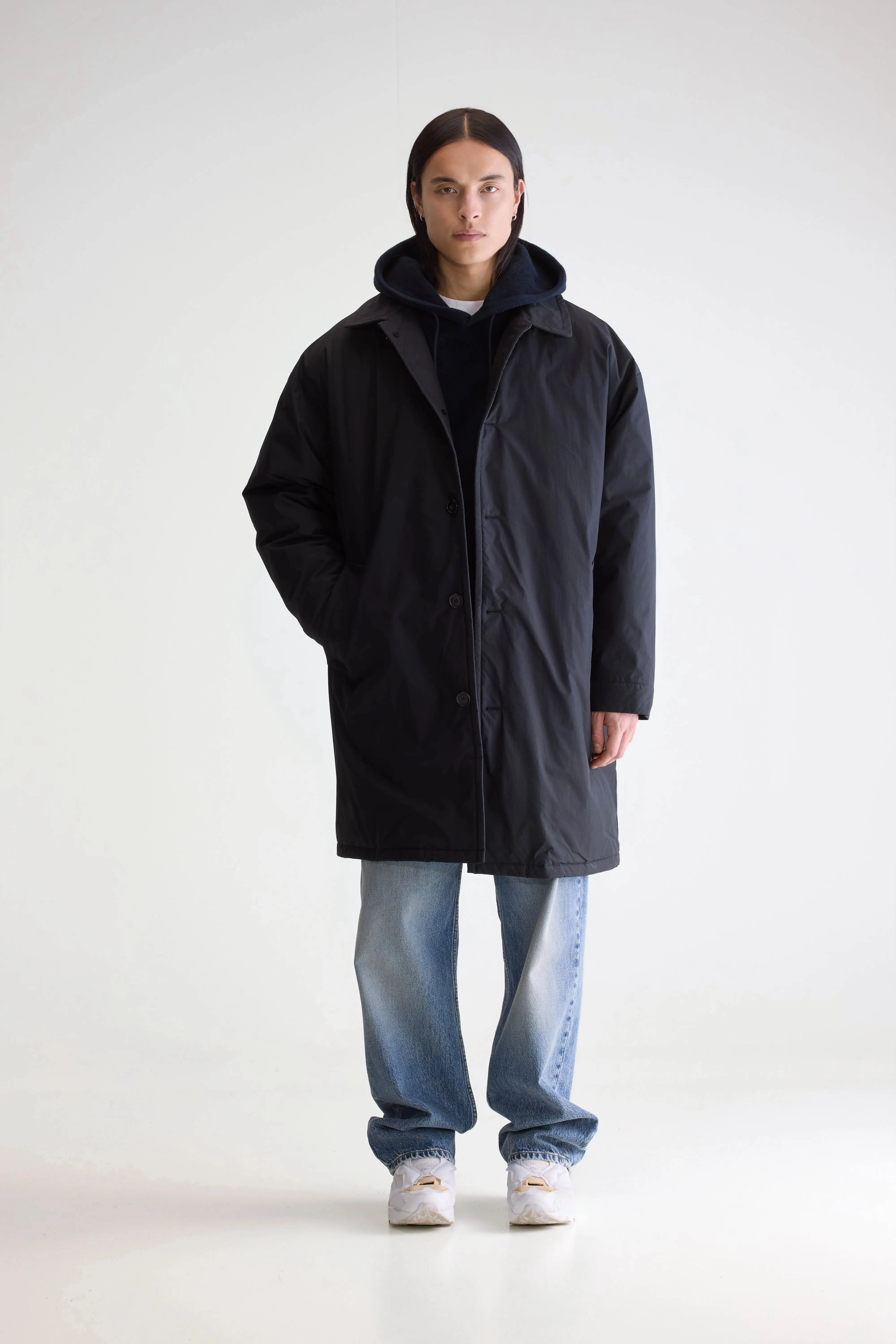Hubby rain coat (252 / M / BLACK) Oversized Silhouette