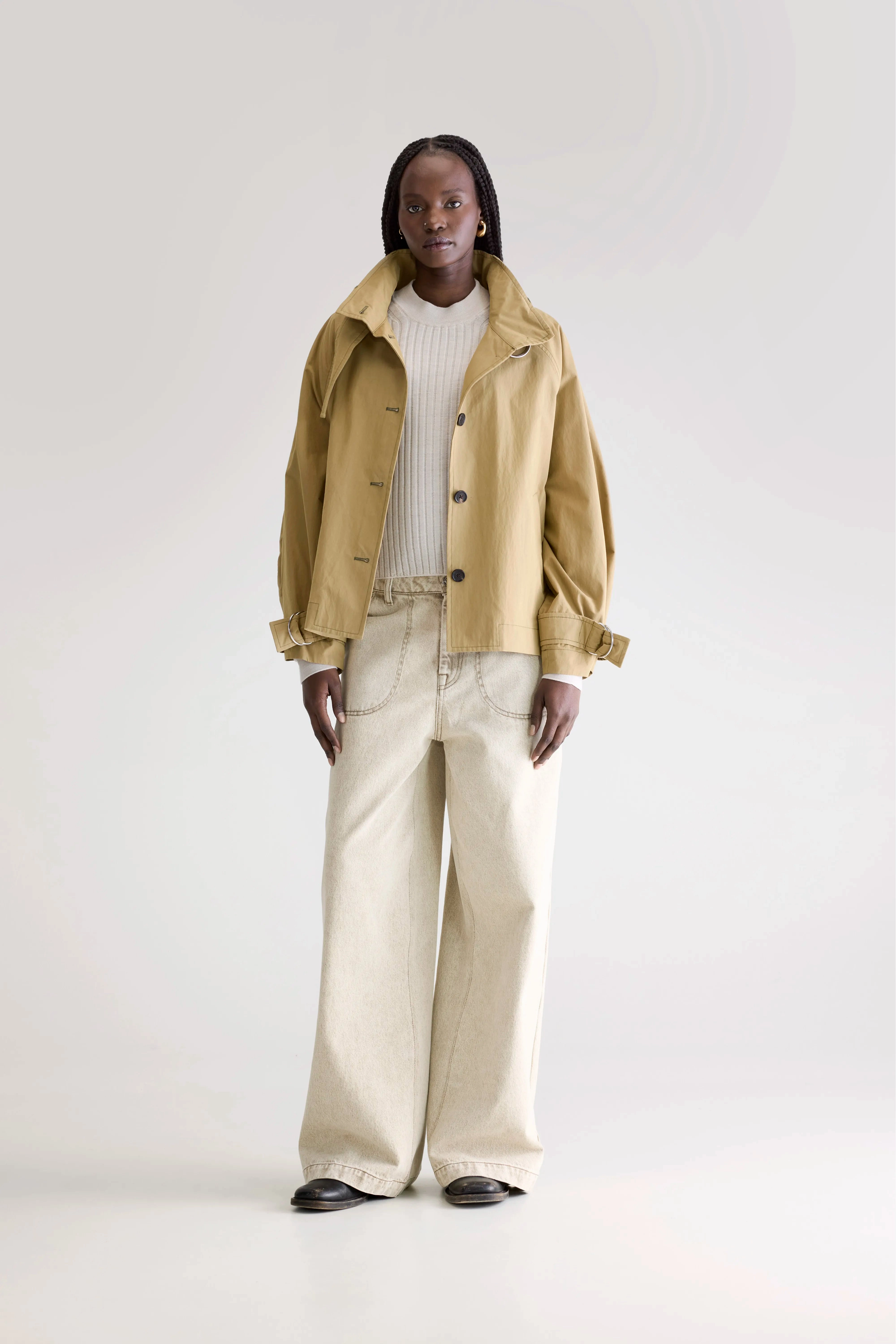 Wardrobe Essential Waterproof Design Hubble light trench (252 / W / SOIL)