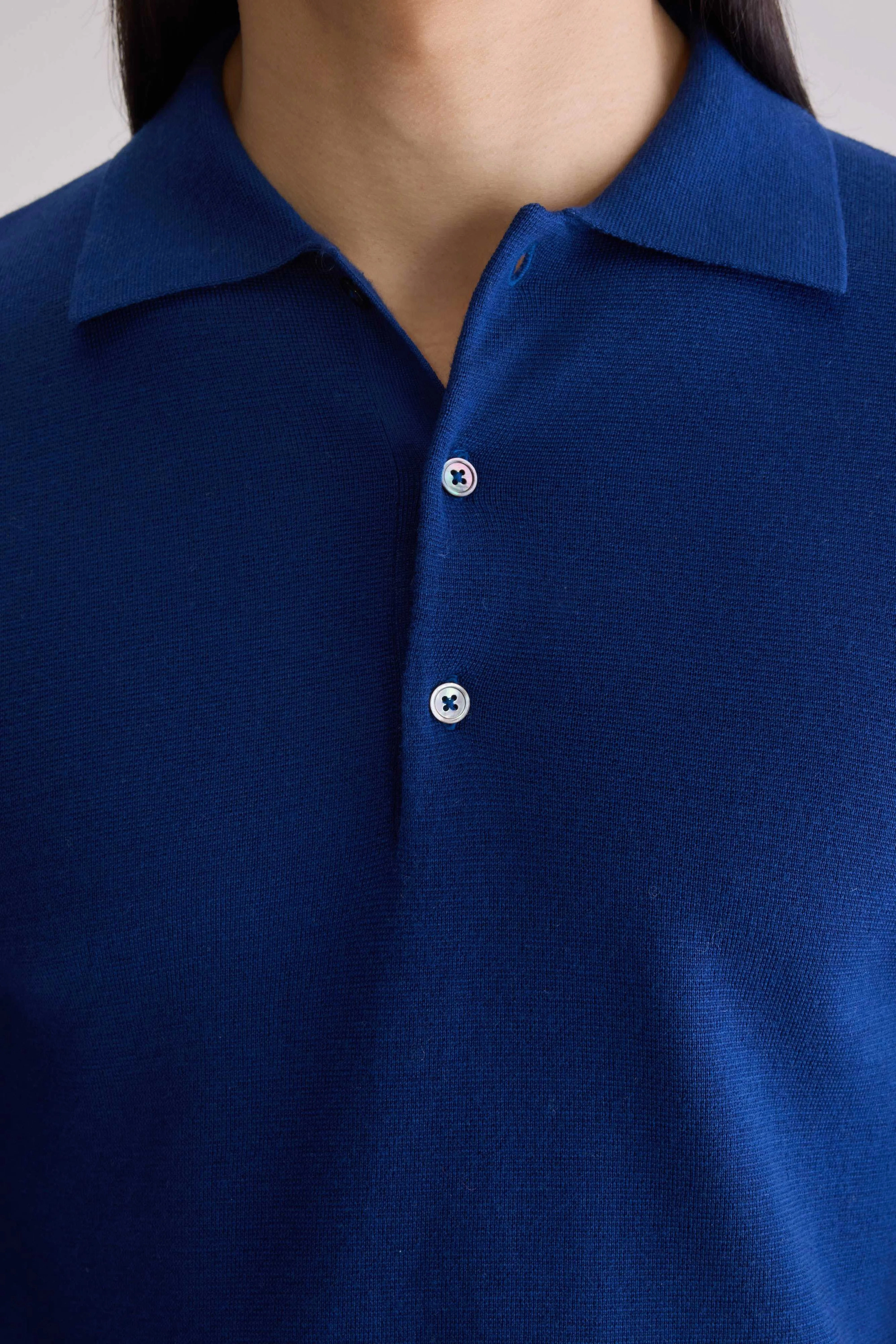 Dynay slim polo sweater (252 / M / WORKER) Oversized Collar Style Breathable mesh