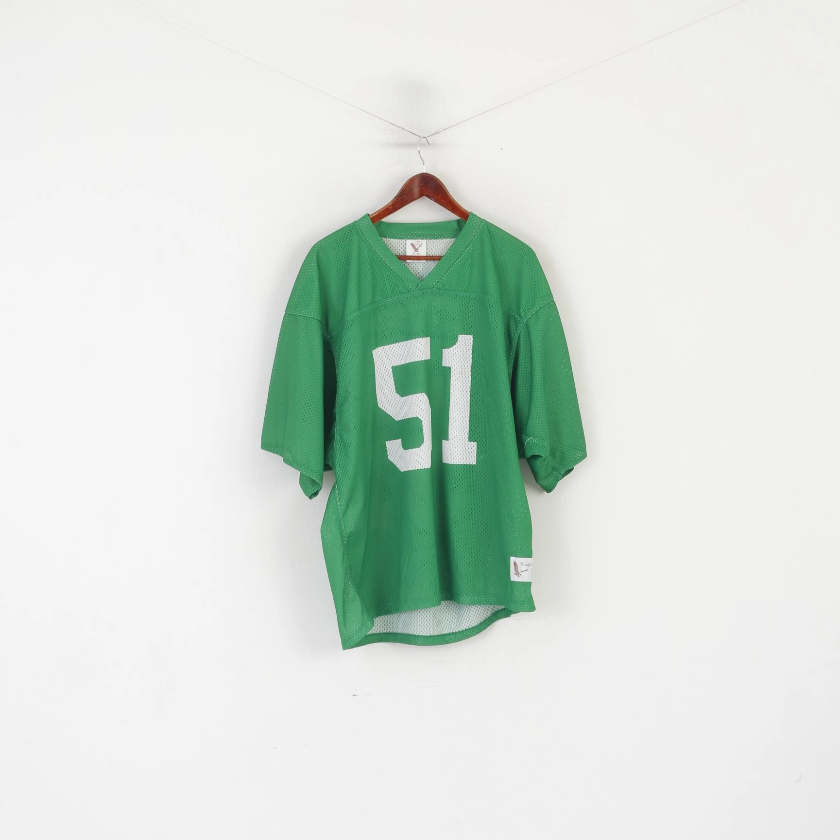 Eagle Sportswear Men XL Shirt Green Mesh Vintage Gators # 51 Jersey Top Day-to-Day Comfort LowImpactDye
