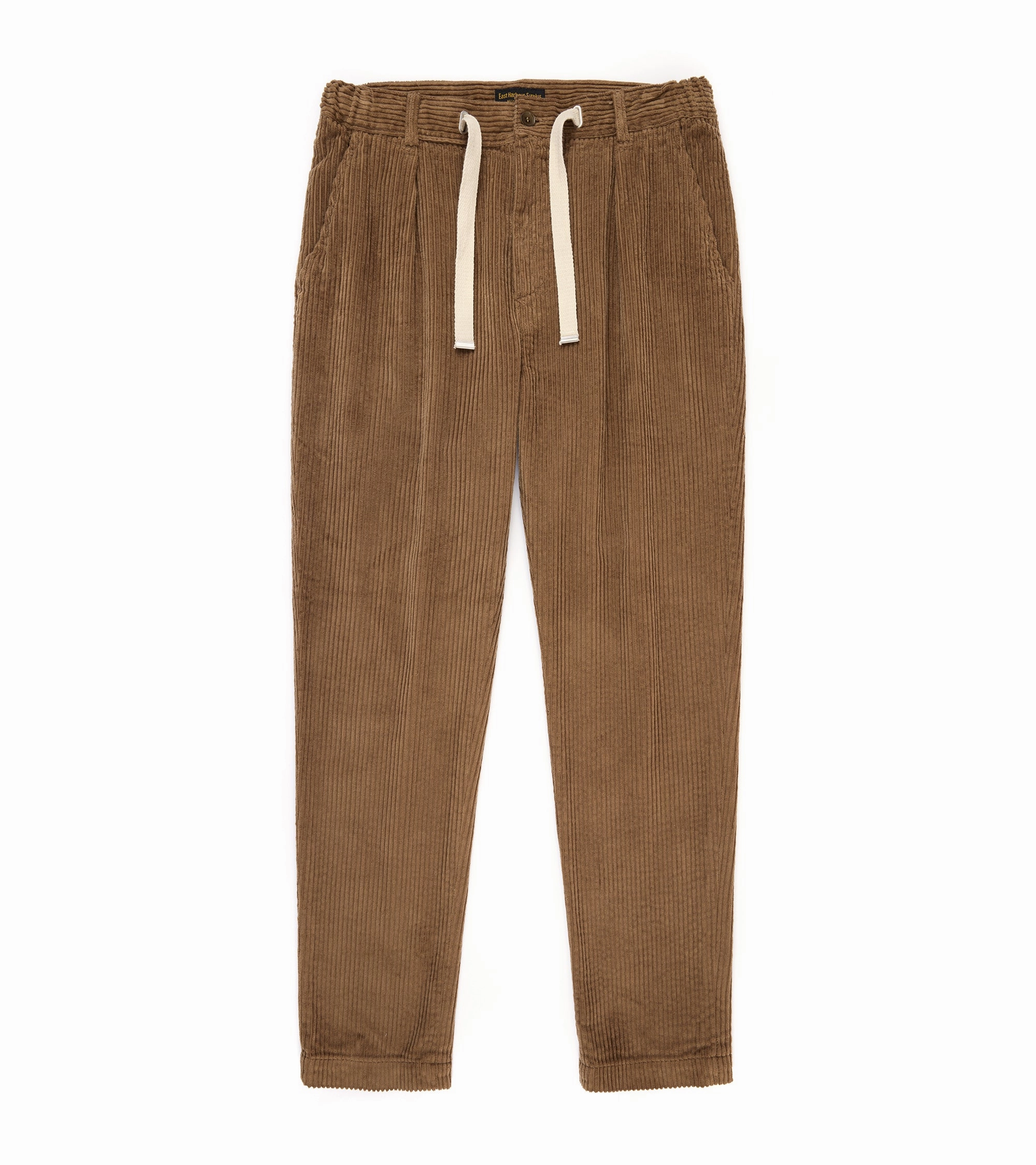 East Harbour Surplus Oxnard Wide Cotton Cord Easy Trousers: Light Brown AntiPillingFabric