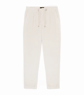 East Harbour Surplus Oxnard Wide Cotton Cord Easy Trousers: Off White BreathableMeshLining Adaptive Fit
