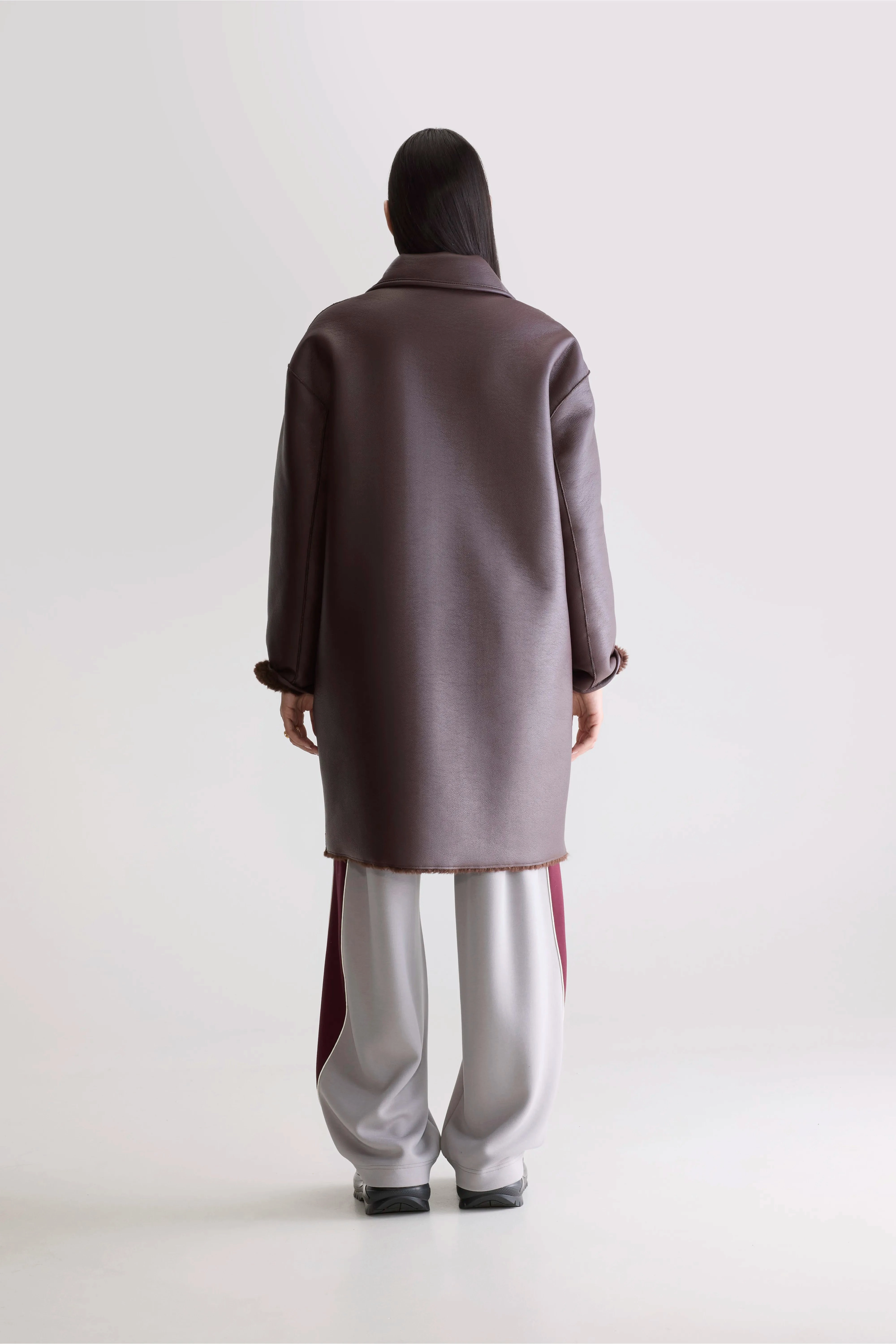 Reinforced Seams Easton long coat (252 / W / DARK ROAST)