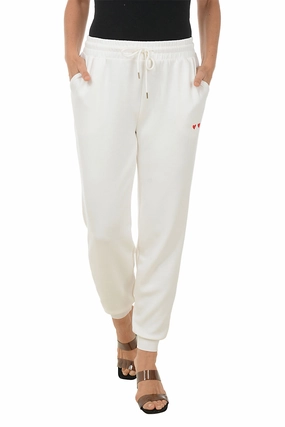 Adaptable Design Stretch Fit Heart Embroidered Jogger Pant
