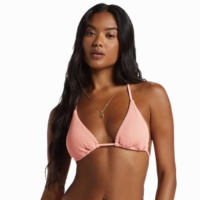 Women's Summer High Multi Tri Top Wide Band Waist Smooth Edge Finish