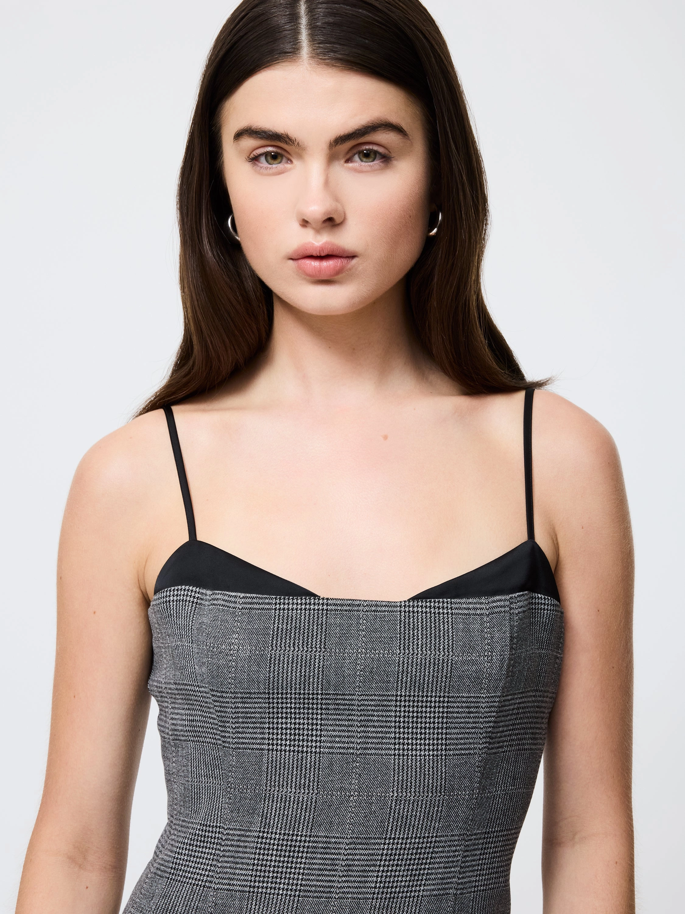 Chic boho dress Owen Plaid Peekaboo Mini Dress