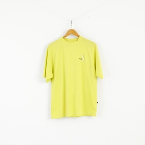 Layered Style Ping Men M Shirt Neon Green Golf  Short Sleeve Activewear Top