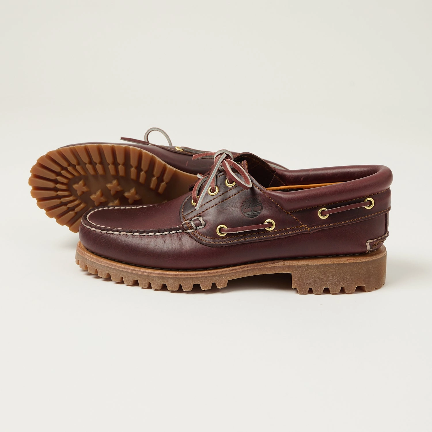 Roomy Toe Box Design Music Glow Timberland Authentic Boat Shoe - Burgundy