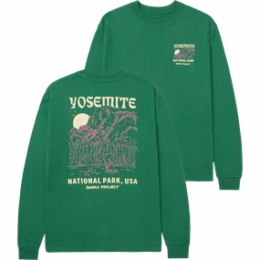 Yosemite Puff Print Long Sleeve Tee ZeroDistressFinish Durable Style