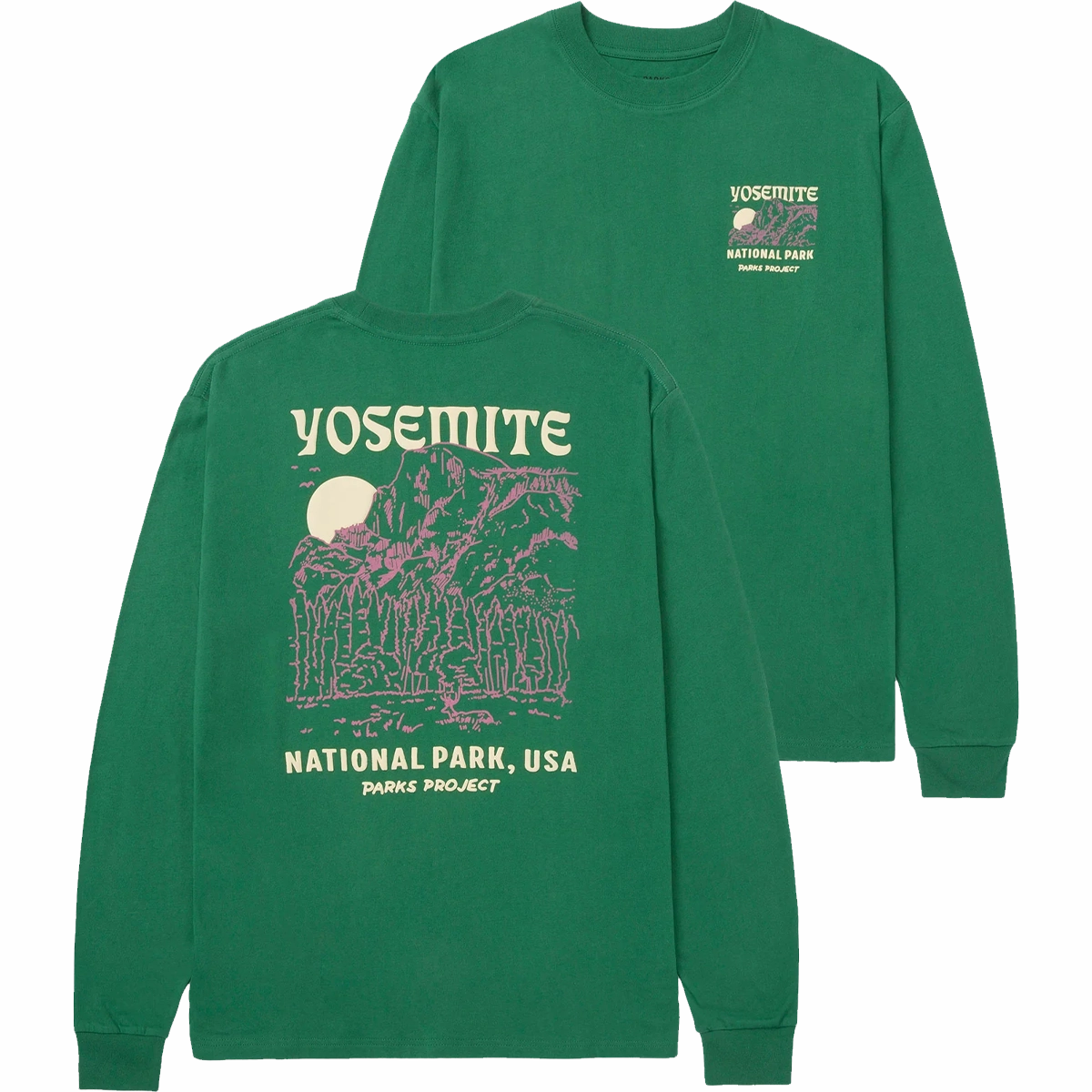 Yosemite Puff Print Long Sleeve Tee ZeroDistressFinish Durable Style