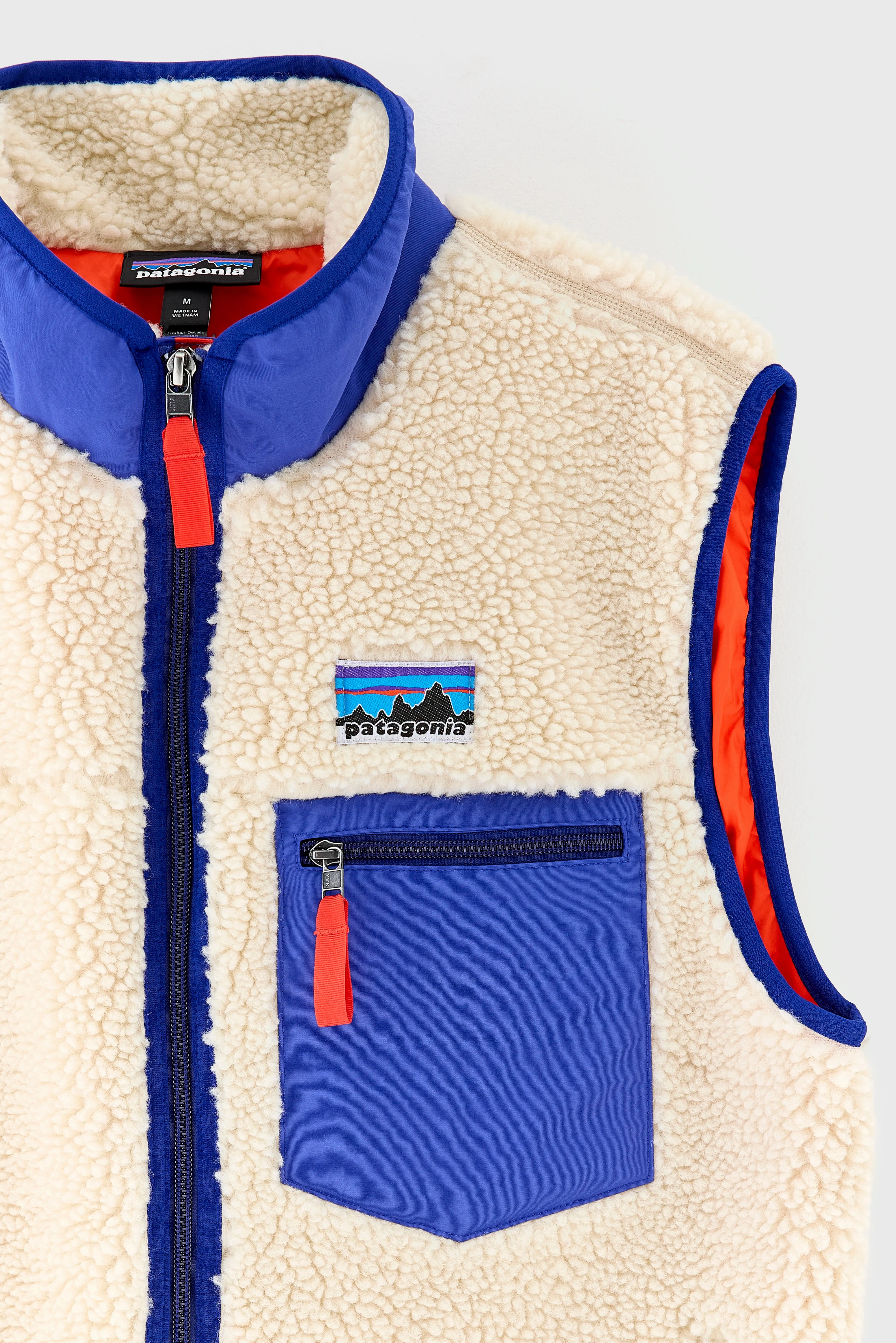 Men's Classic Retro-X Fleece Vest  (252 / M / BEIGE) Long Lasting Shape Retention Full Length Zipper