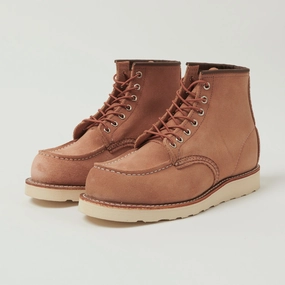 Red Wing 8208 6" Moc Toe Boots - Dusty Rose Chunky Heel