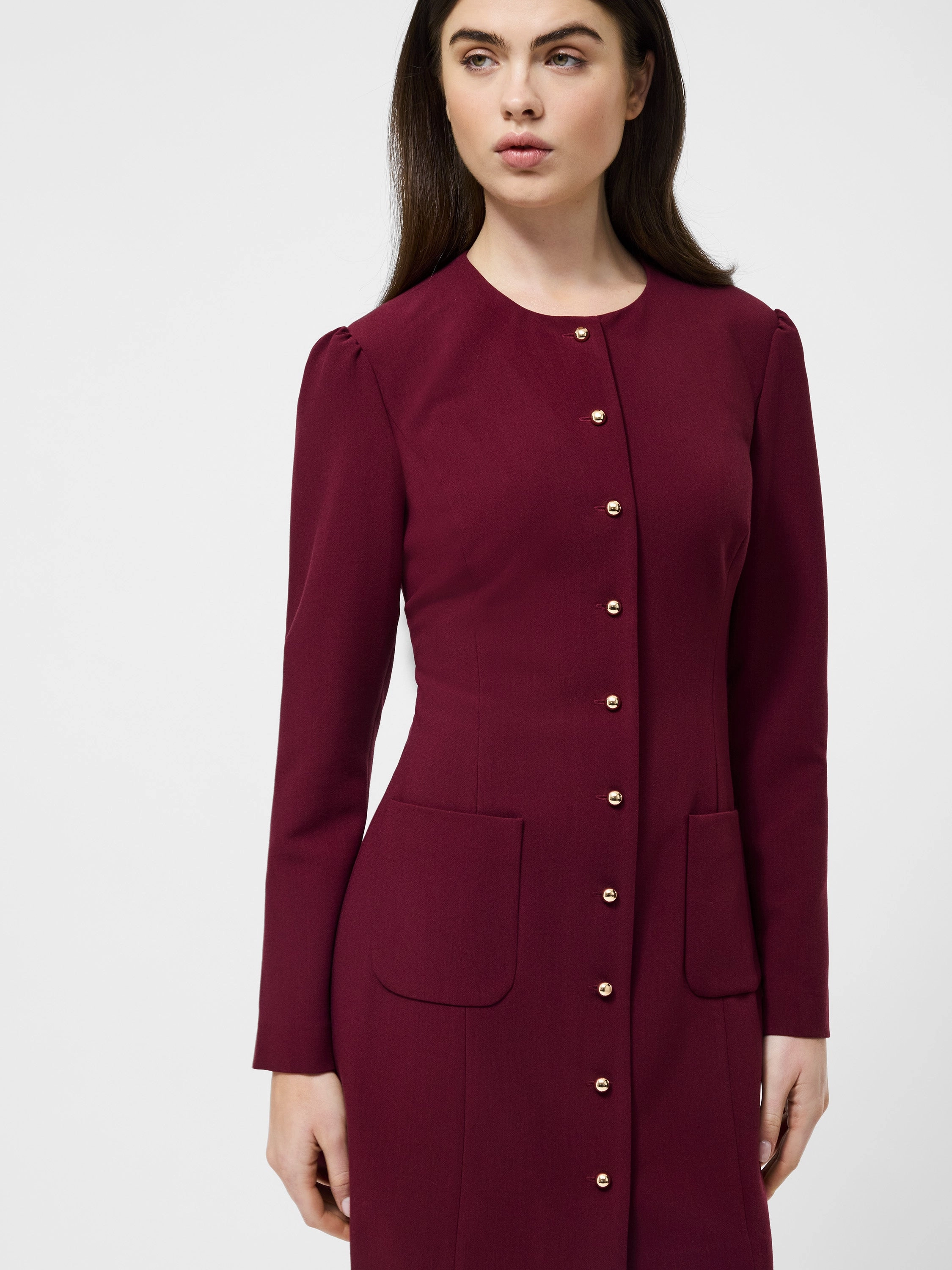 Celie Button Through Dress Balanced Light Easy Flow