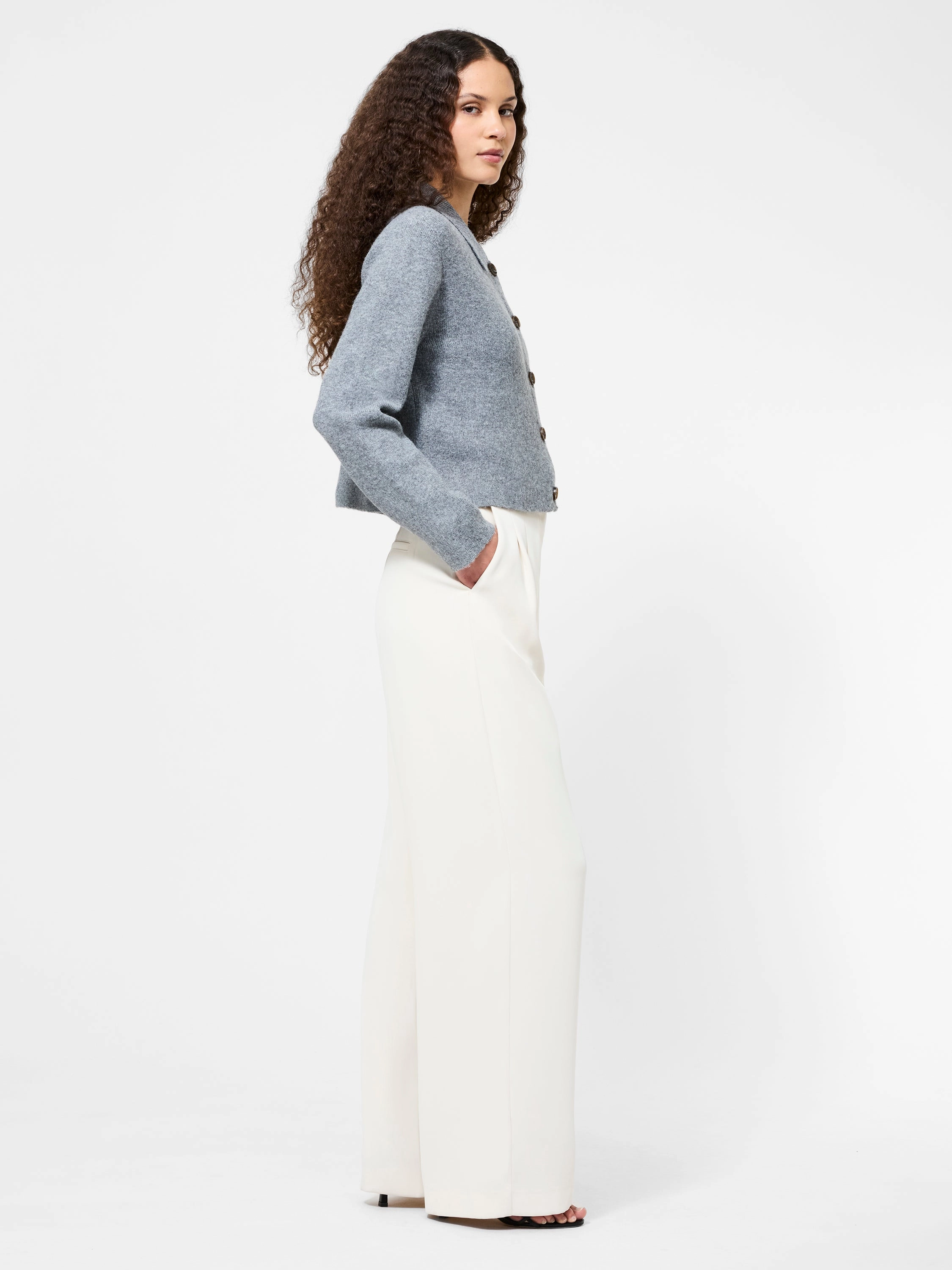 Compression Knit Support Ellie Knit Collared Cardigan