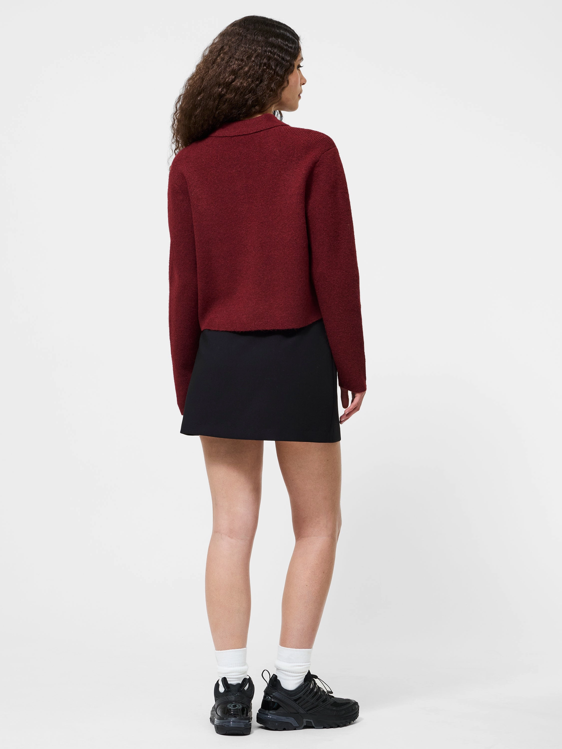 Ellie Knit Collared Cardigan Sweater Pilling Prevention Tips OdorResistant Treatment