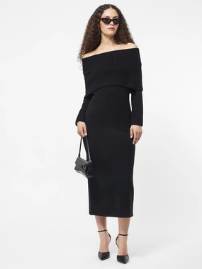 Emilia Knit Off Shoulder Dress High low hem Fresh Motion