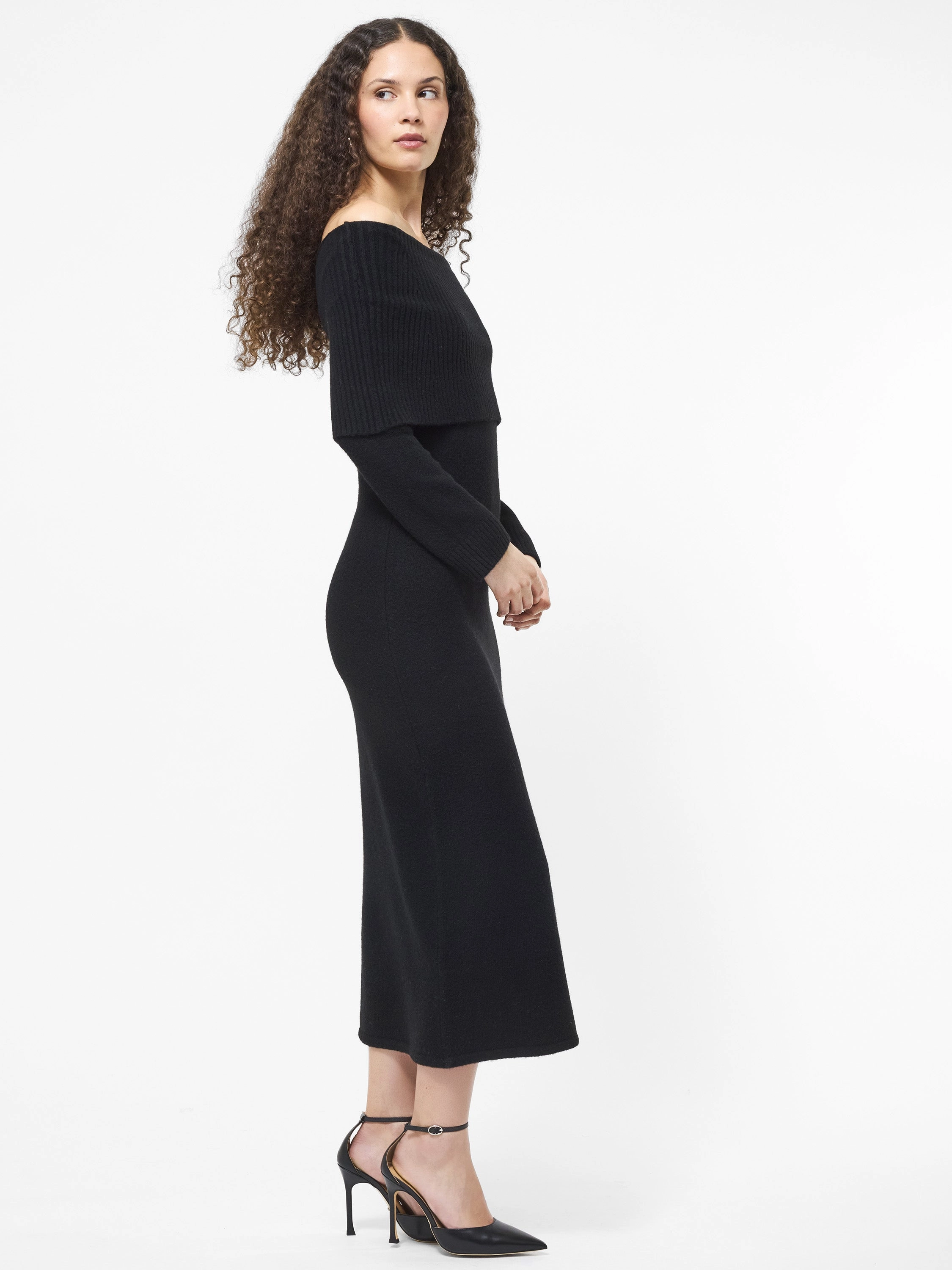 Emilia Knit Off Shoulder Dress Unique Print