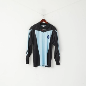 sports performance Erima Men L/XL Polo Shirt Blue Vintage Goalkeeper Football Sport FKP #1 Top