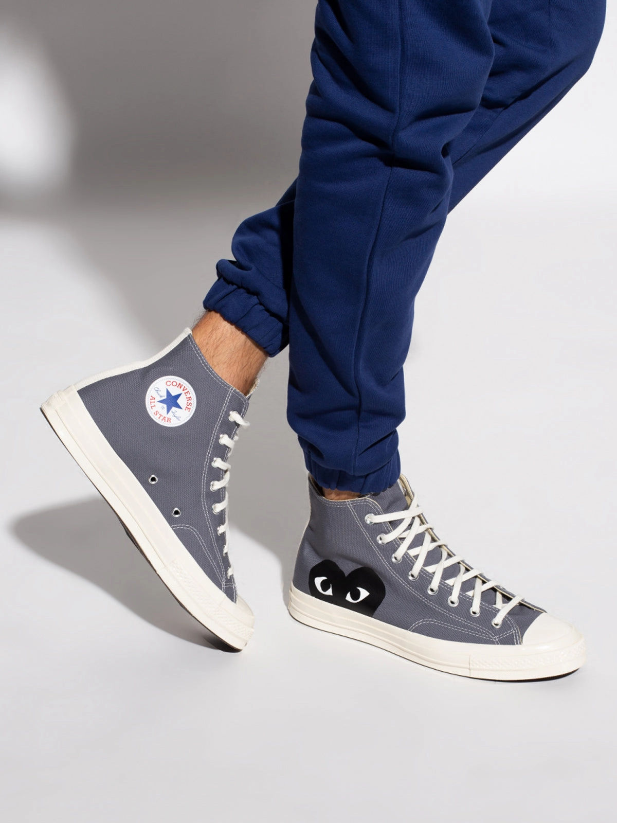 Converse High 'Chuck Taylor' Sneakers - Grey Slip Friendly