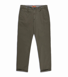 Travel Wear RegularFit Barena Rampin Trevo Cotton Twill Trousers: Army
