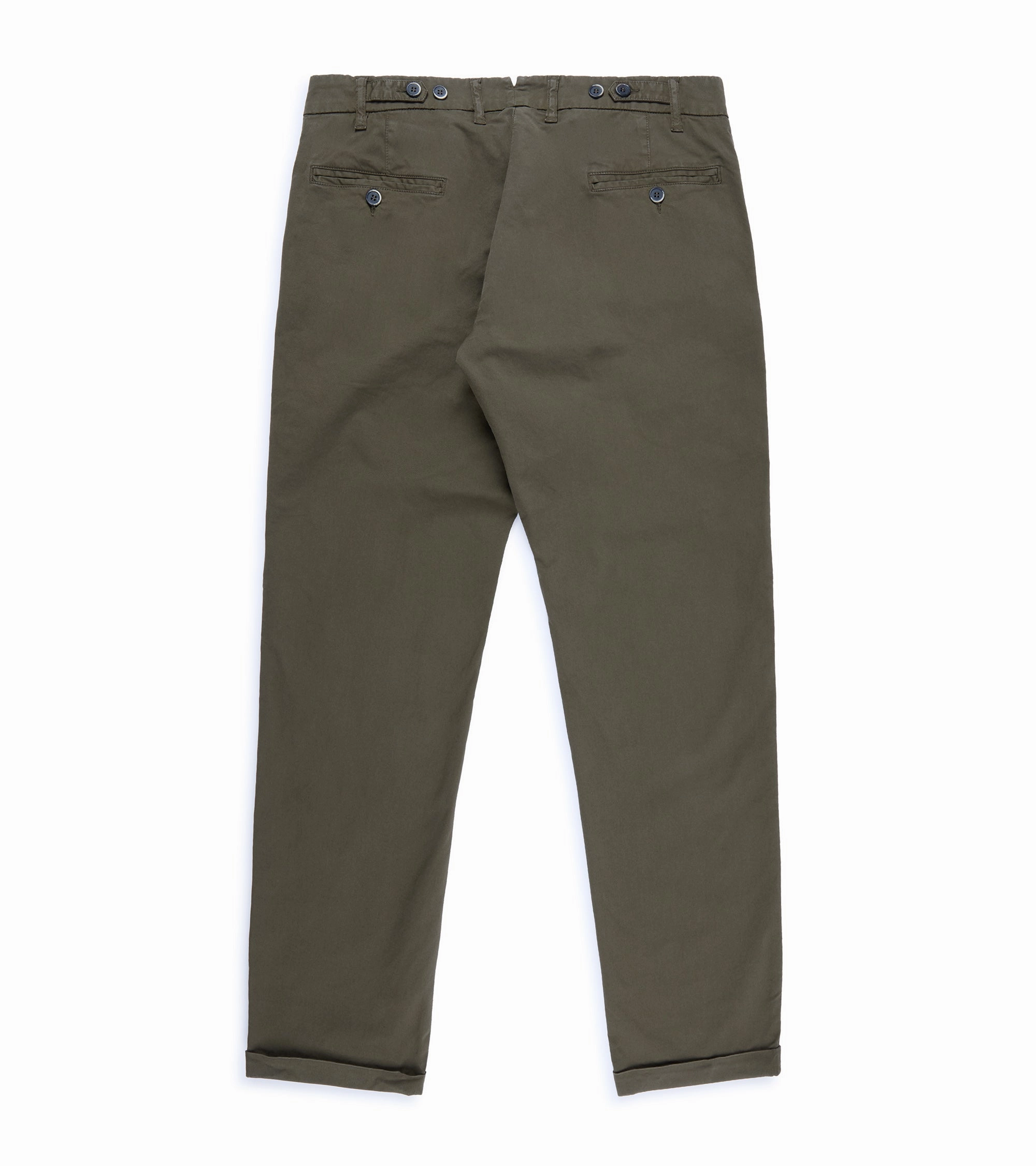 Barena Rampin Trevo Cotton Twill Trousers: Army Sporty Layer Refined fit
