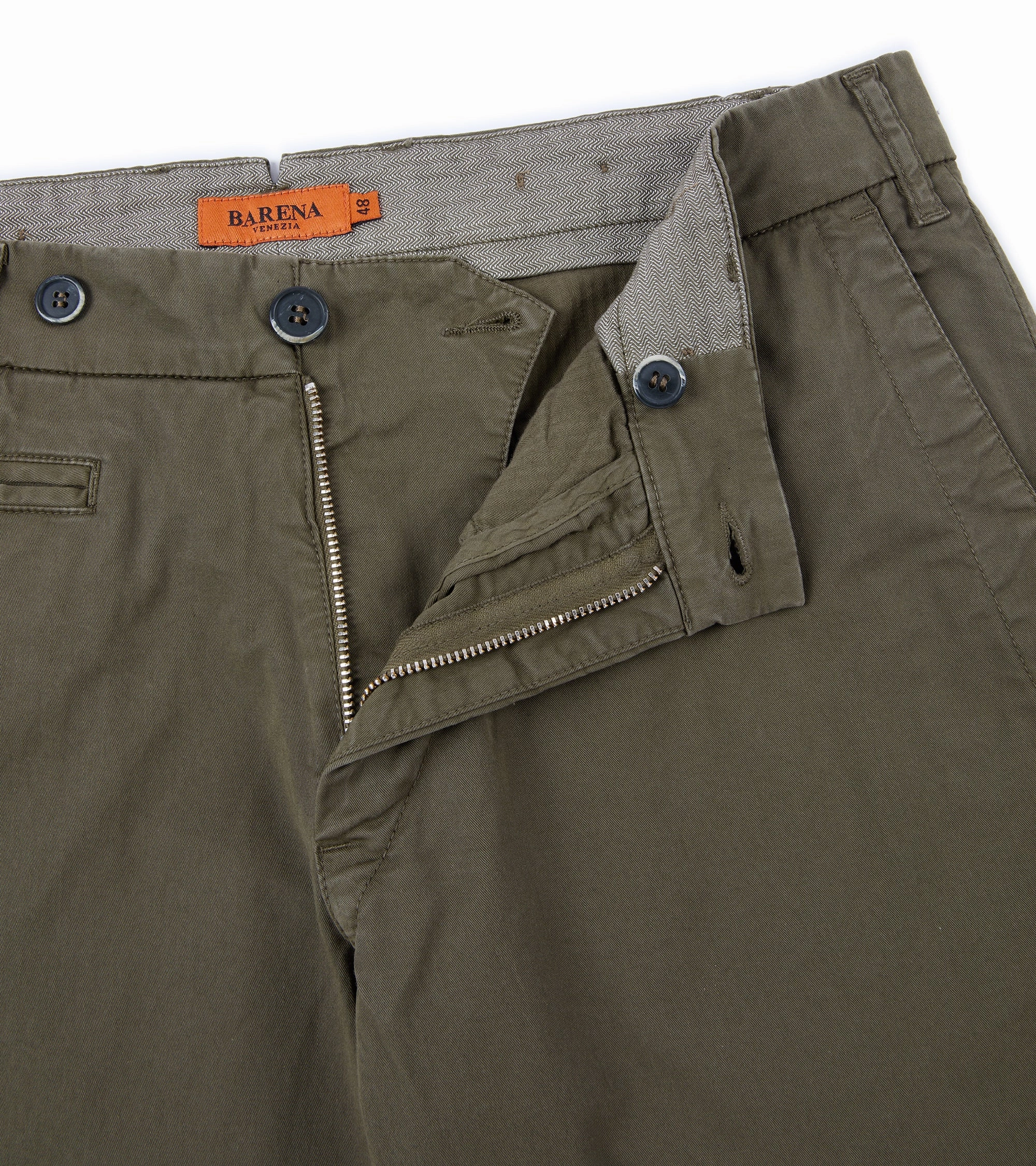 Barena Rampin Trevo Cotton Twill Trousers: Army Outdoor activities
