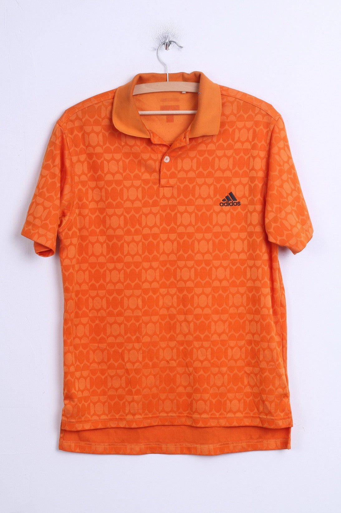 TaglessCollar Relaxed Smart Adidas Mens M Polo Shirt Orange Sport Training
