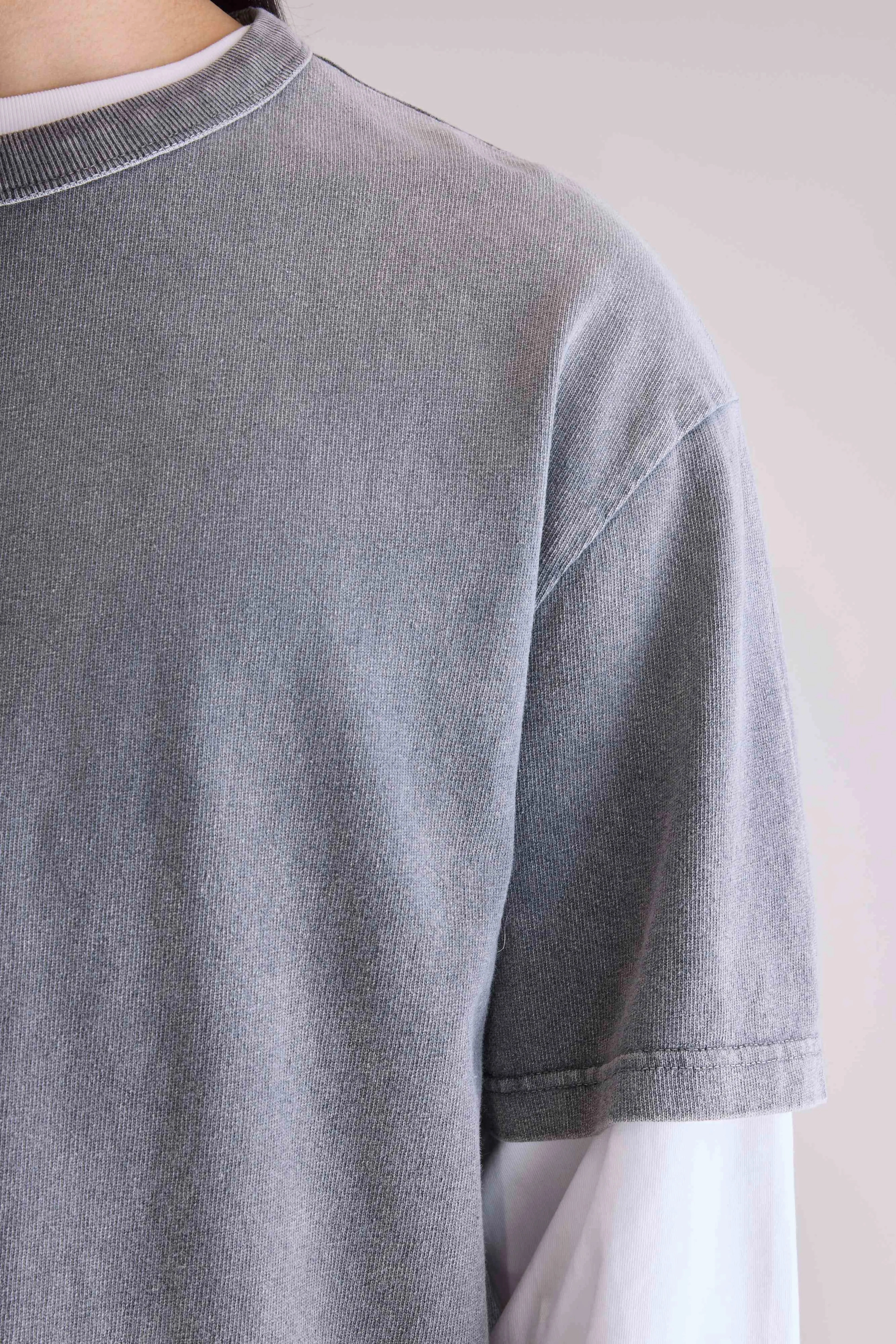 Vouch short-sleeve t-shirt (252 / M / BLACK BLUE) Seamless Shoulder