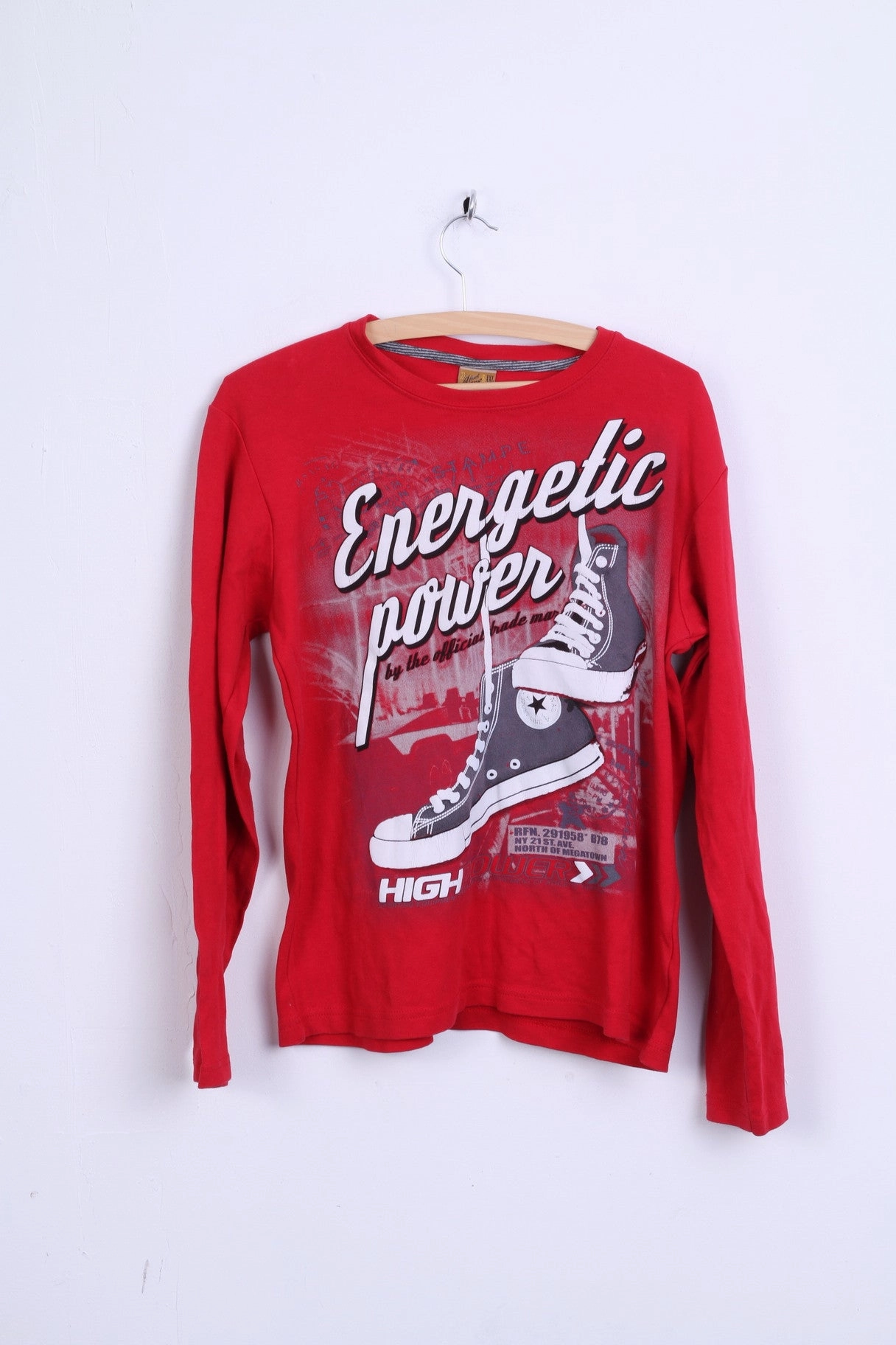 Casual Darx Youth XXL Shirt Long Sleeve Red Cotton Energetic Power Stretchable Armholes