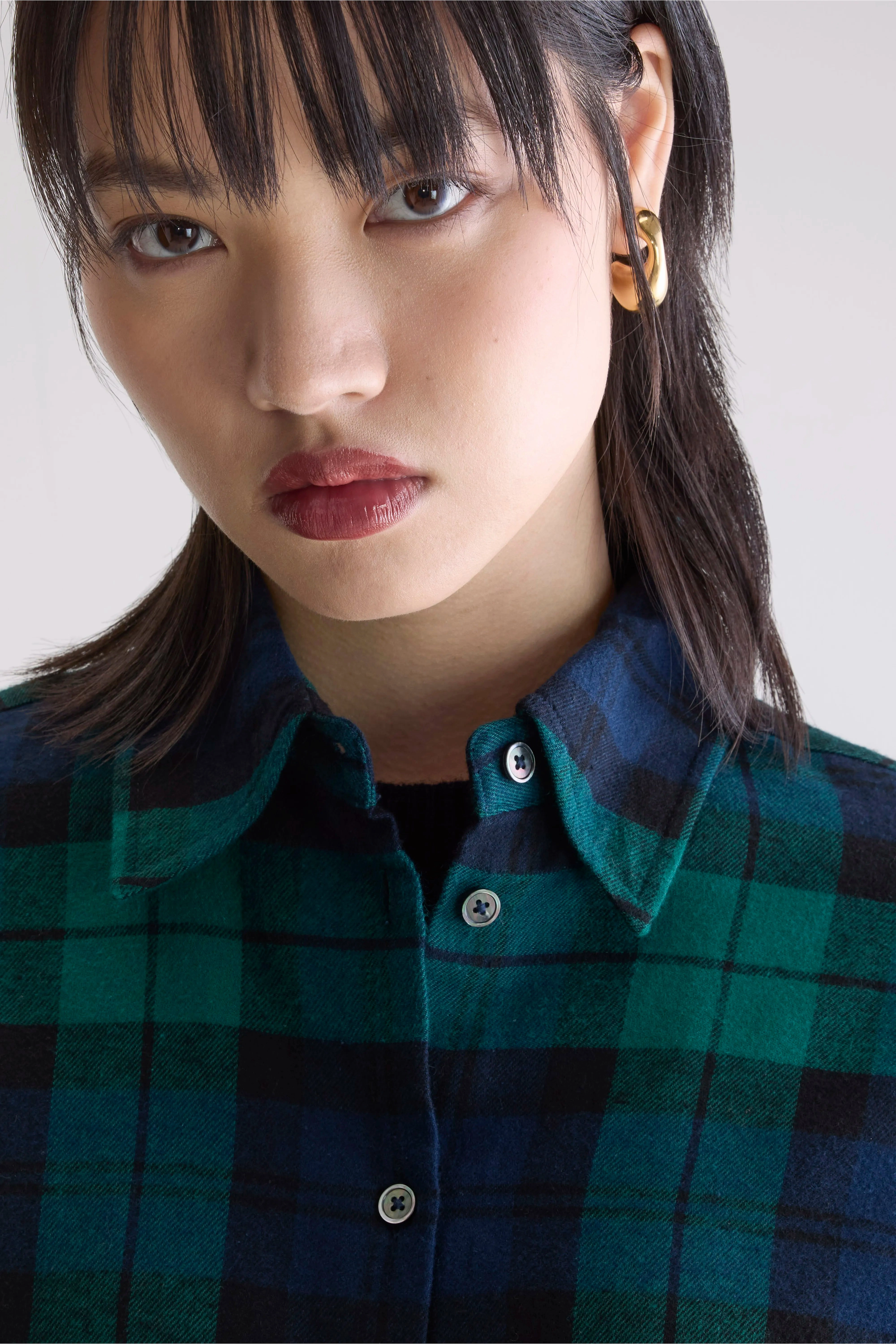 Johan checkered shirt (252 / W / CHECK A) Modern Aesthetic product wedding guest elegance