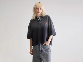 birthday wear Foolo short-sleeve polo (252 / W / BLACK BLUE)