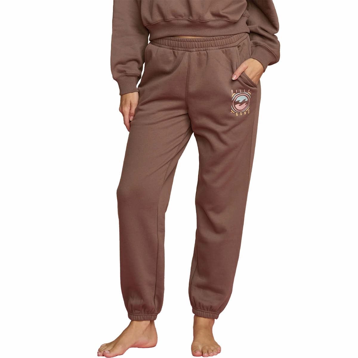 Women's Feel It All Fleece Pant Comfort Fit Stretch Gym outfit