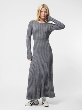 Perfect Comfort Wear V Neckline Babysoft Long Sleeve Midi Dress
