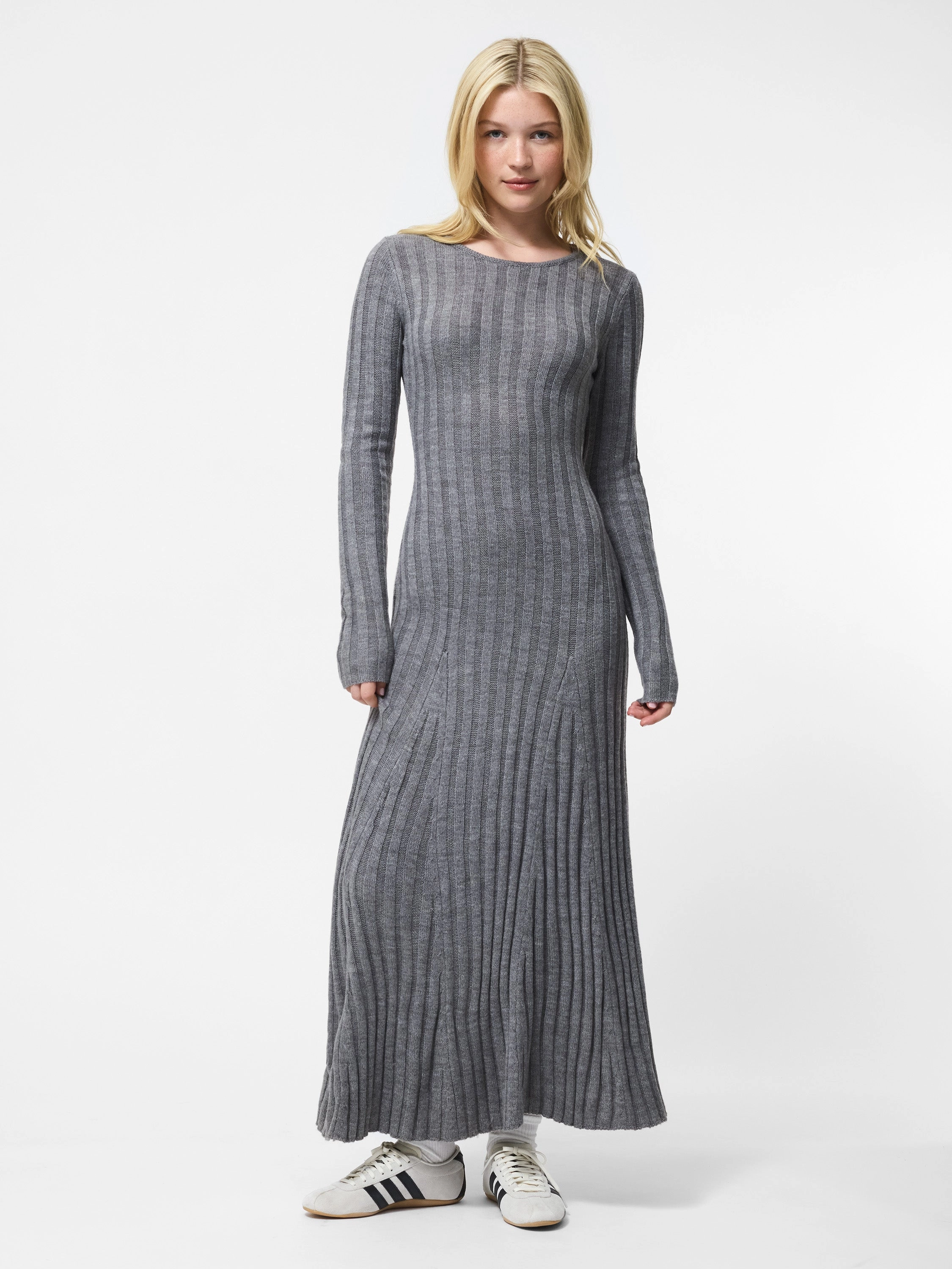 Babysoft Long Sleeve Midi Dress Romantic-Style Stylish Cut