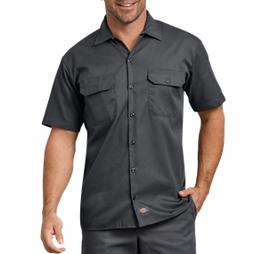Men's Flex Short Sleeve Twill Work Shirt Chill Wear Luxury clothing