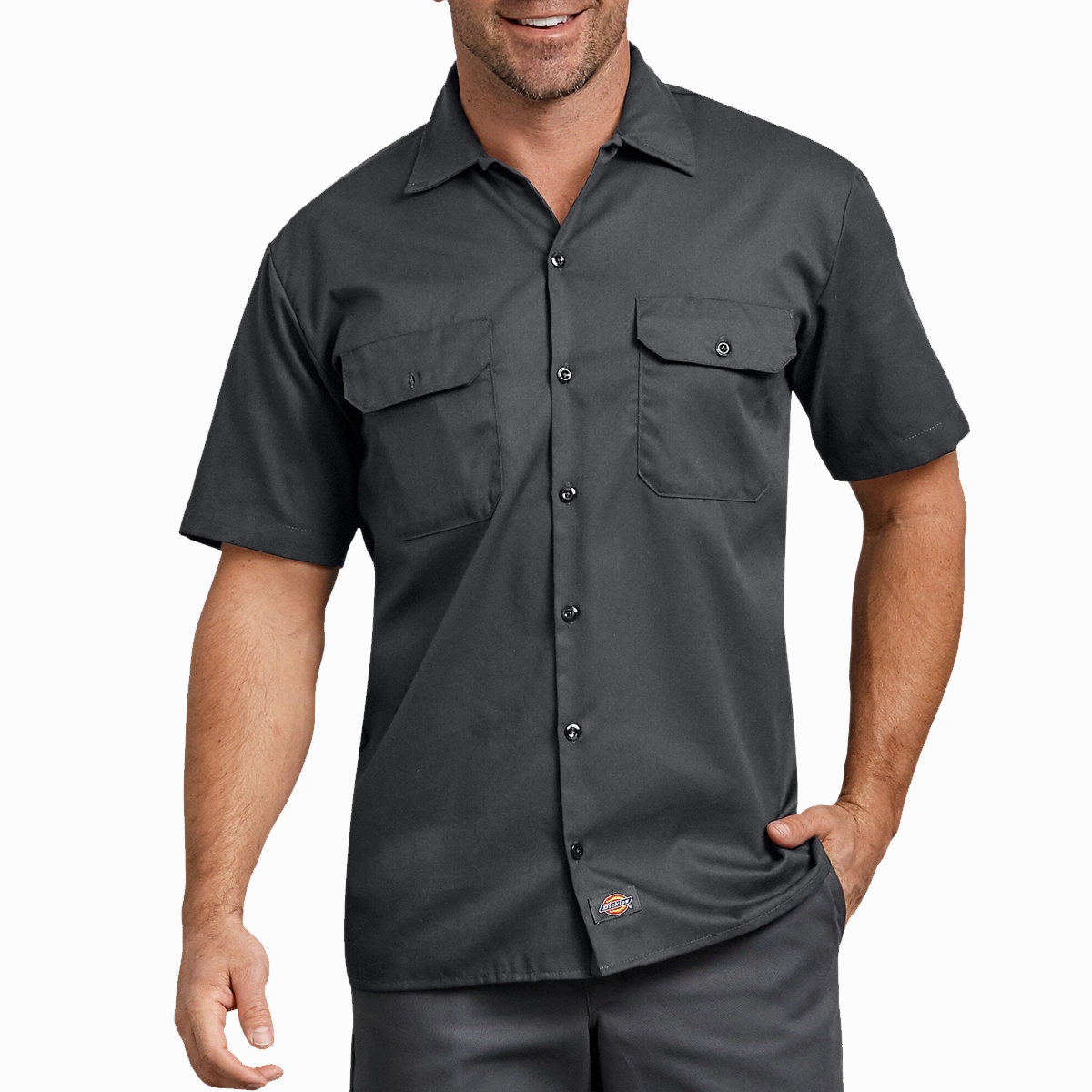 Daily Fashion Comfy Touch Men's Flex Short Sleeve Twill Work Shirt
