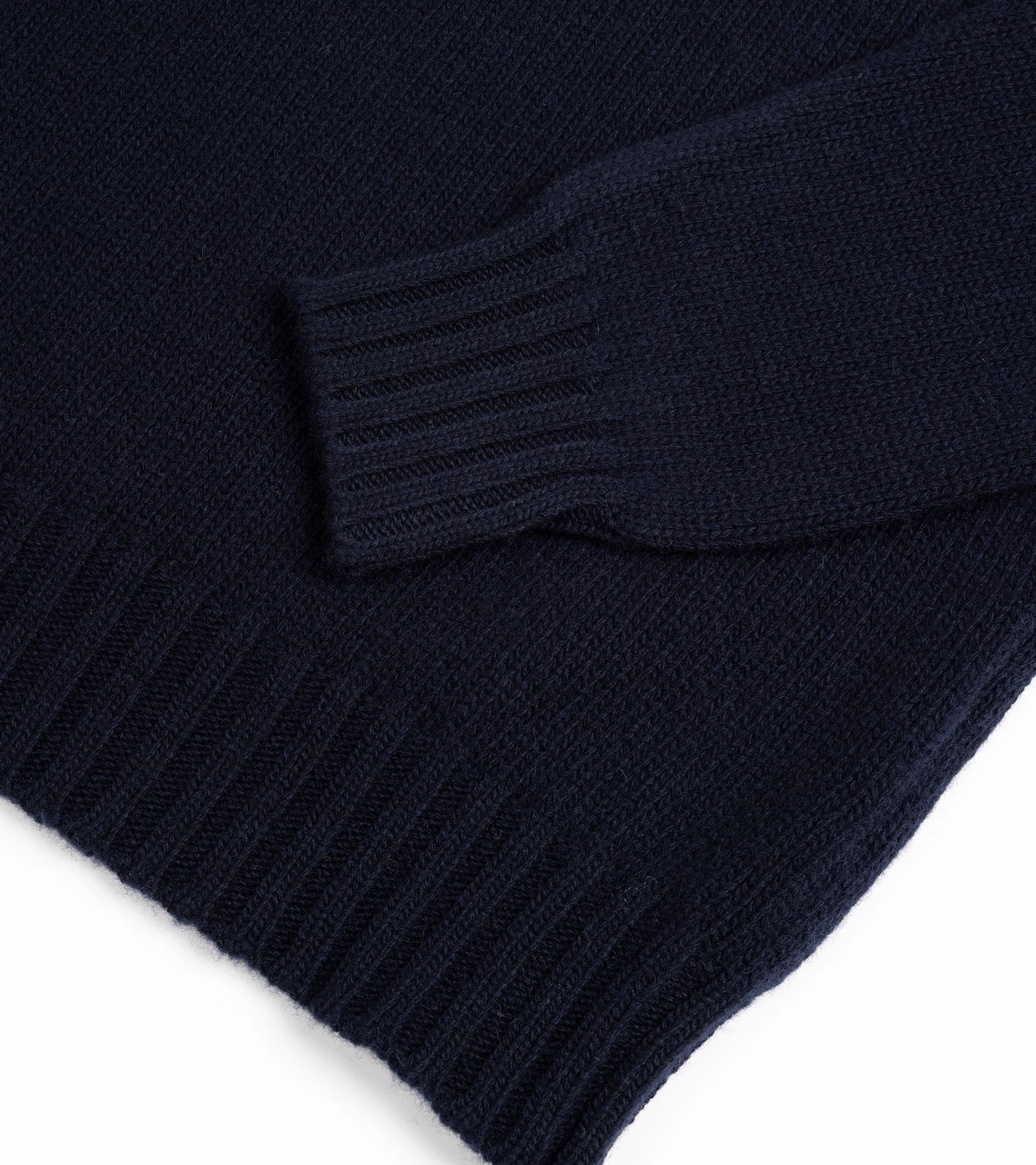 Fedeli Oslo Wool Cashmere Roll Neck Sweater: Midnight Blue Fashion Fit No Stress