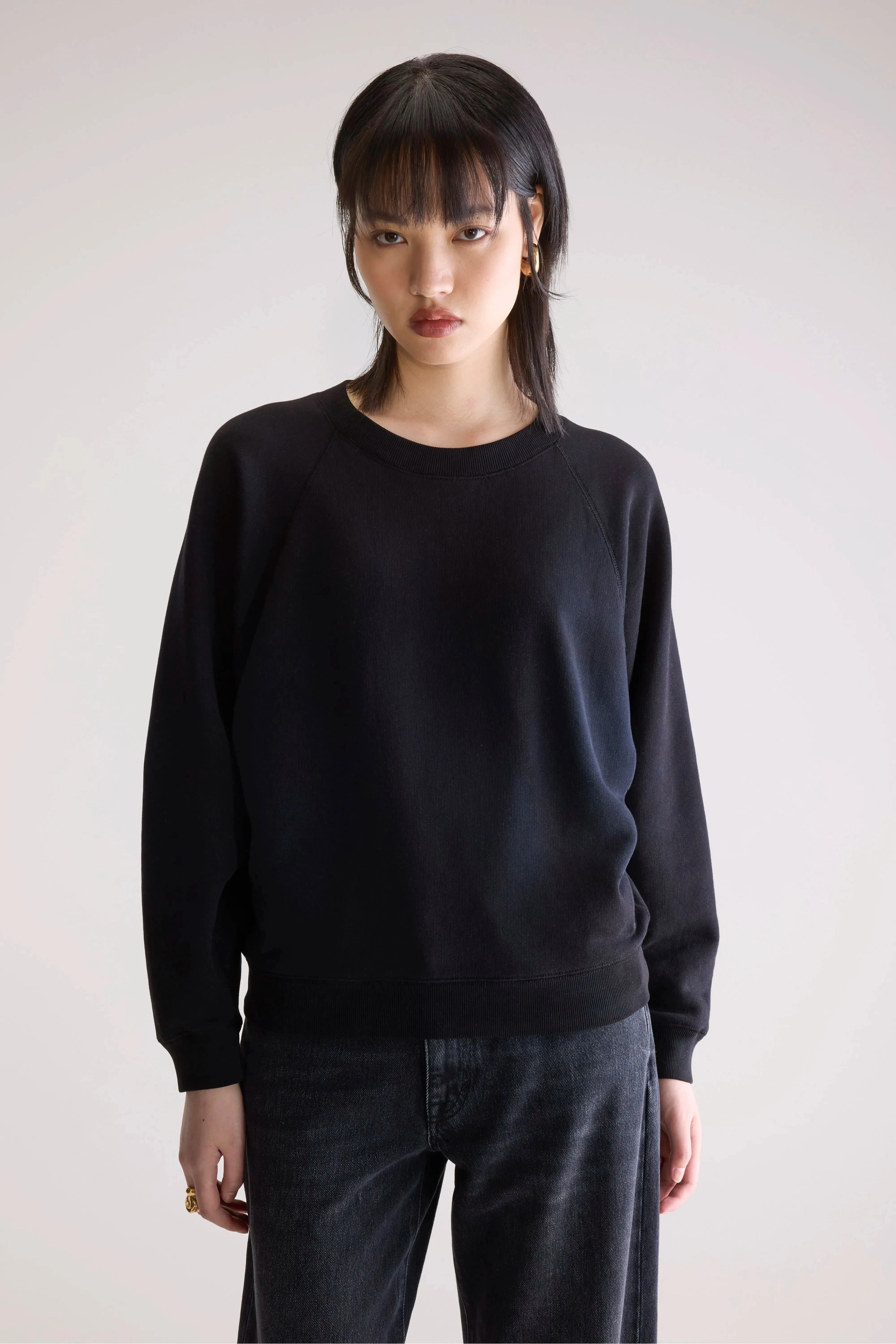 Fella relaxed sweatshirt (252 / W / BLACK BLUE) All Day Wear College Wear