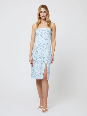 Street Casual Echo Crepe Strappy Midi Dress