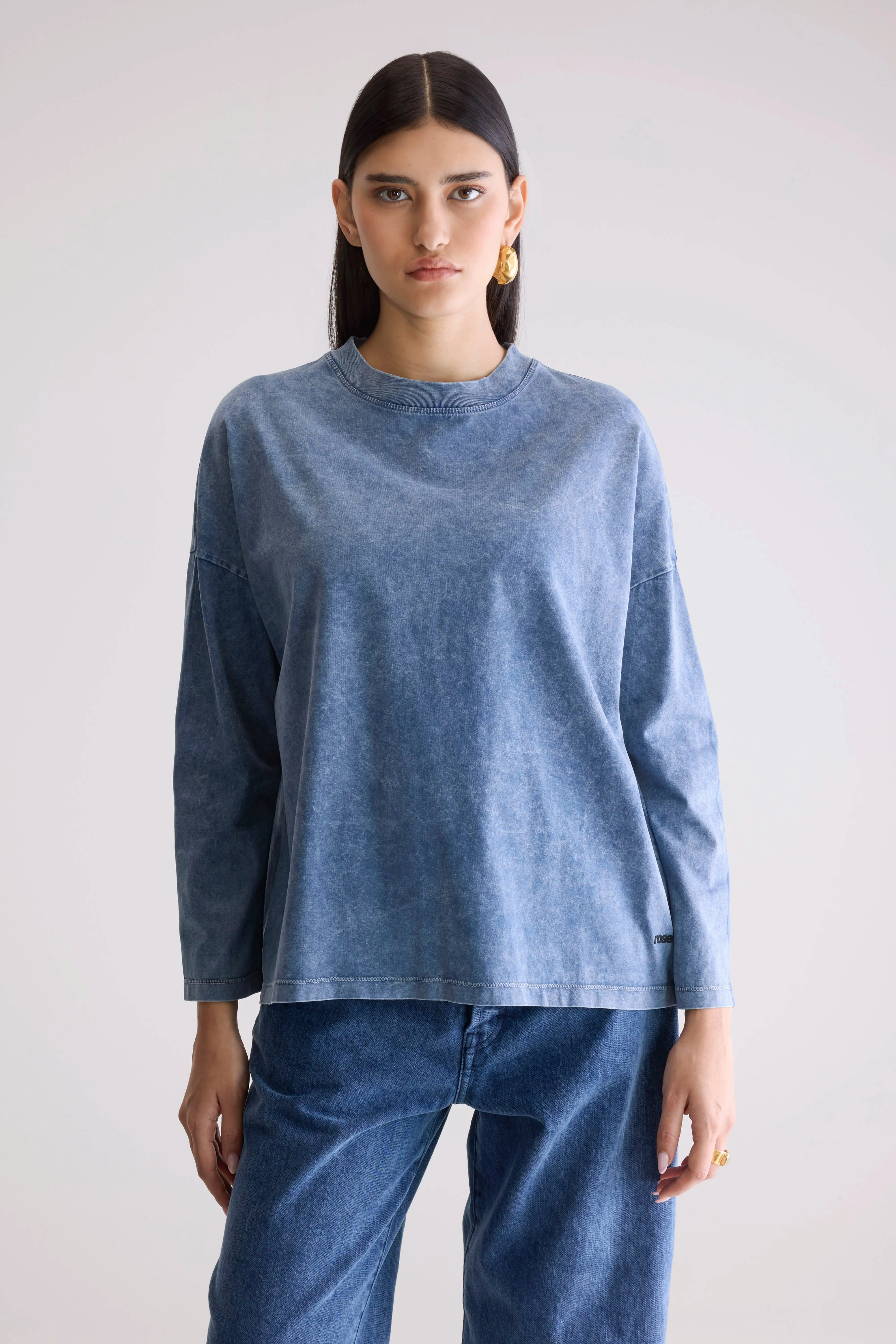 Cozy Choice Blend Filio long sleeve t-shirt (252 / W / BLUE JEANS)