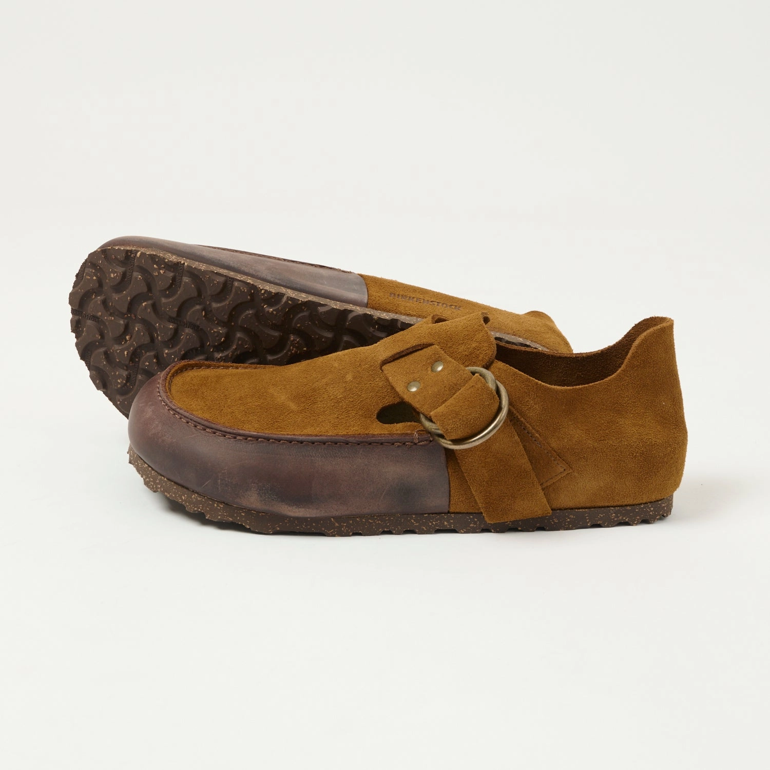 Filson x Birkenstock London Moccasin - Mink/Roast breathable materials