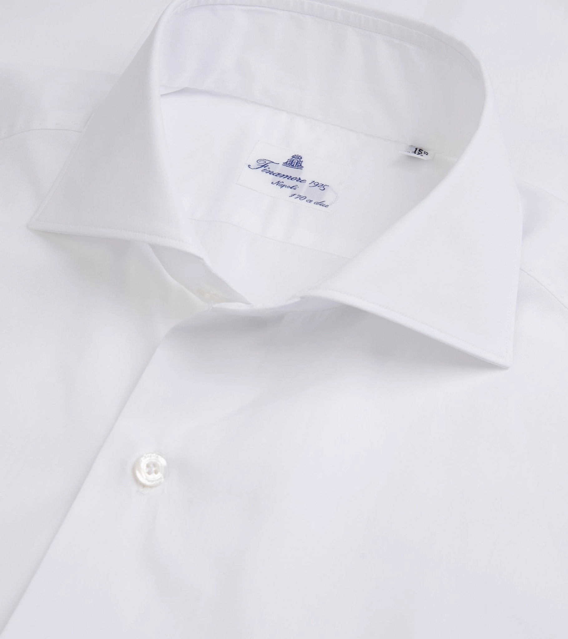 Layered Design Finamore Milano Eduardo 170 Giza Cotton Formal Shirt: White