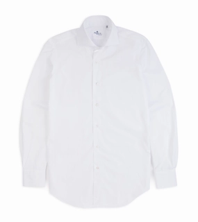Anti Static Lining Finamore Milano Eduardo 170 Giza Cotton Formal Shirt: White