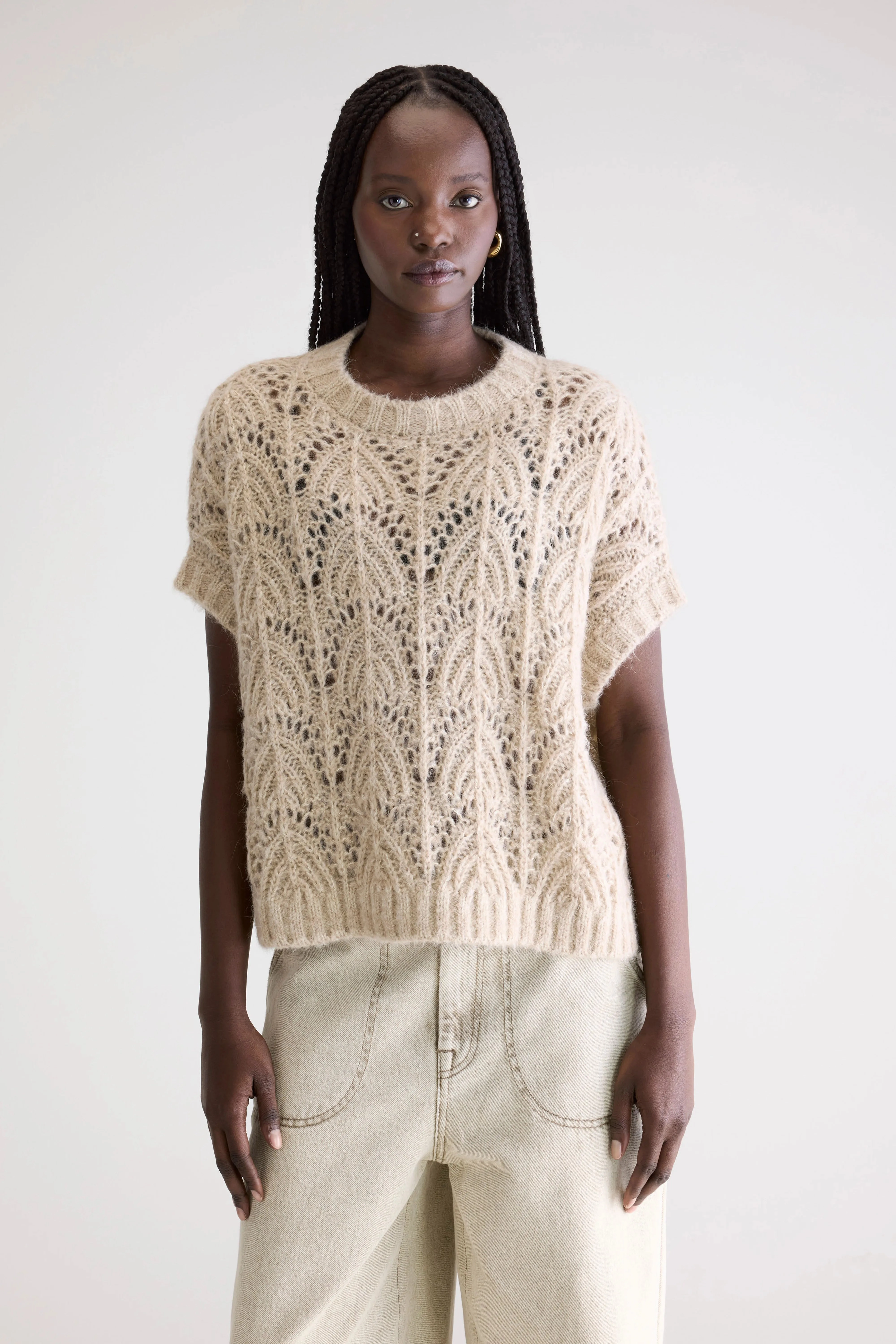 Tencel Blend Material Noffy sleeveless sweatshirt (252 / W / COMBO A)